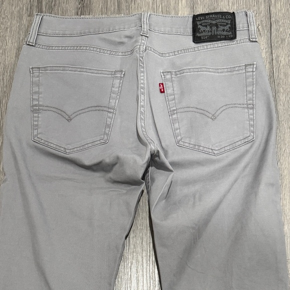 Levis Men's 514 Twill Light Gray Straight 30x29 - Picture 2 of 6